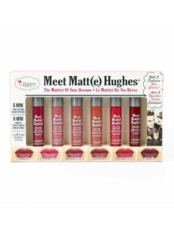 the Balm Meet Matt (e) Hughes Mini Kit - 6pcs | ذا بالم مجموعة أحمر شفاه بالحجم الصغير - 6 قطع