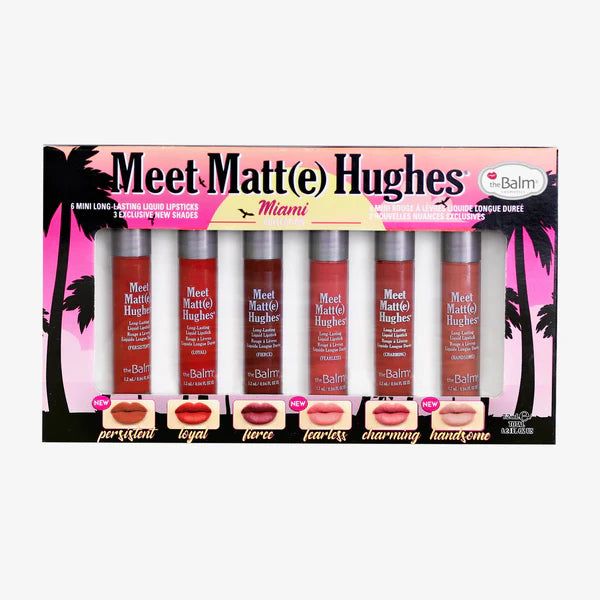the Balm Meet Matt (e) Hughes Mini Kit - 6pcs | ذا بالم مجموعة أحمر شفاه بالحجم الصغير - 6 قطع