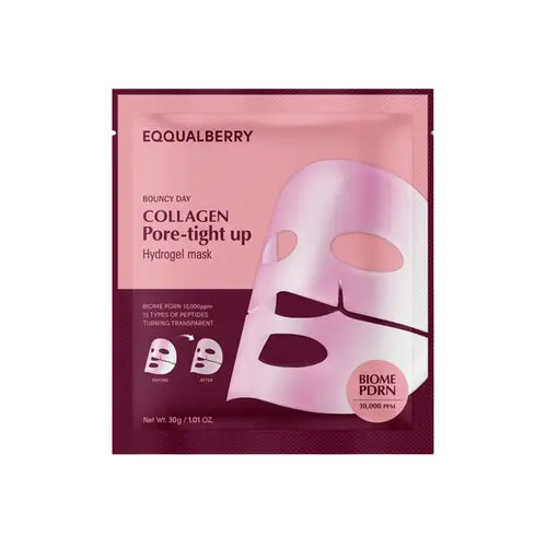 EQQUALBERRY Collagen Pore-Tight Up Hydrogel Mask - 30g | ايكوال بيري ماسك للوجه بالكولاجين لشد الوجه - 30 غ