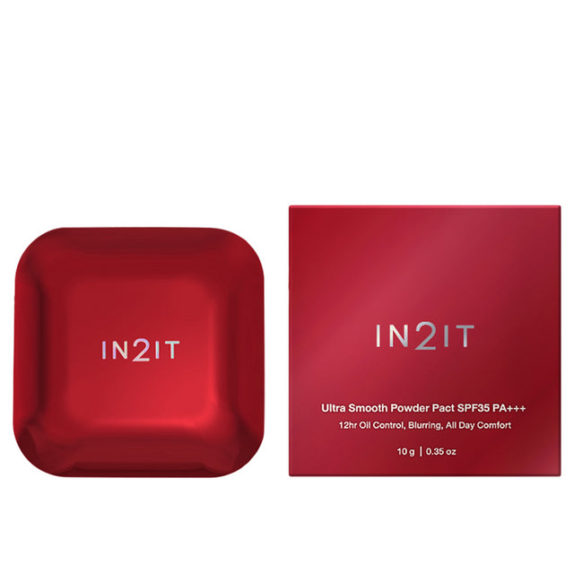 IN2IT Ultra Smooth Powder Pact SPF35 PA+++ - 10g | ان تو ات بودرة تثبيت المكياج spf35 - 10 غرام