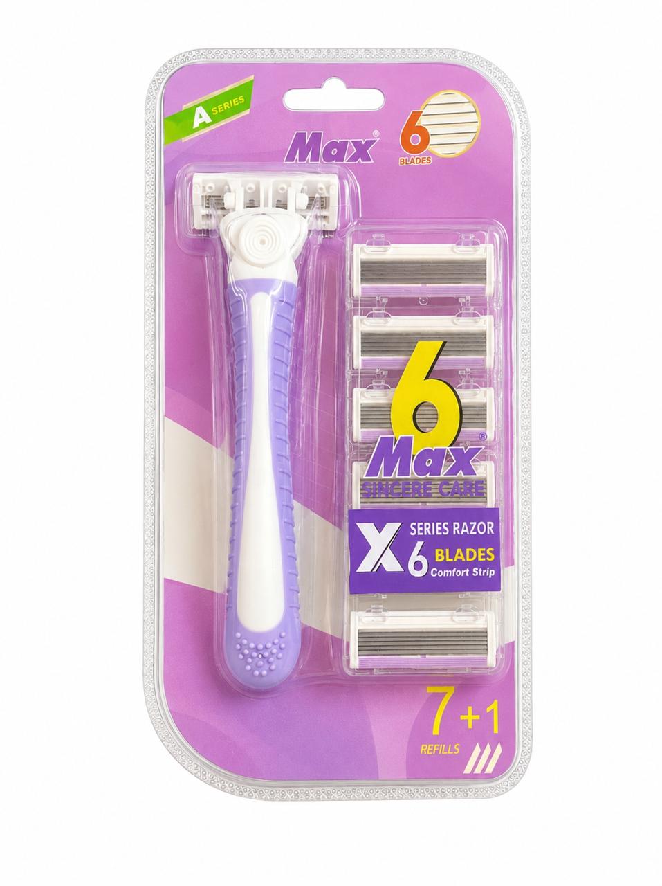 MAX Sincere Care 6 Blades Series Razor | ماكس شفرة حلاقة 6 قطع