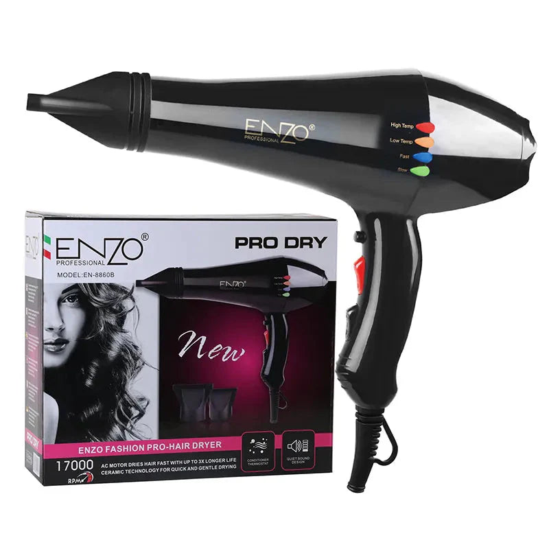 ENZO Professional Hair Dryer - 1600 W | انزو مجفف الشعر بروفيشنال 1600 واط