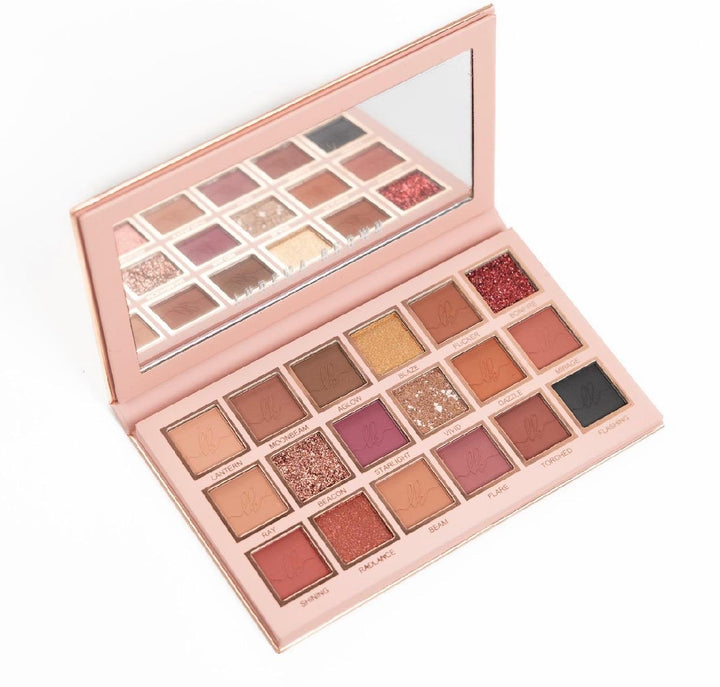 LUDEMA BROWN Face Palette 18 Color Eyeshadow - 18*1g | لوديما براون باليت ظلال عيون 18 لون - 1 غرام