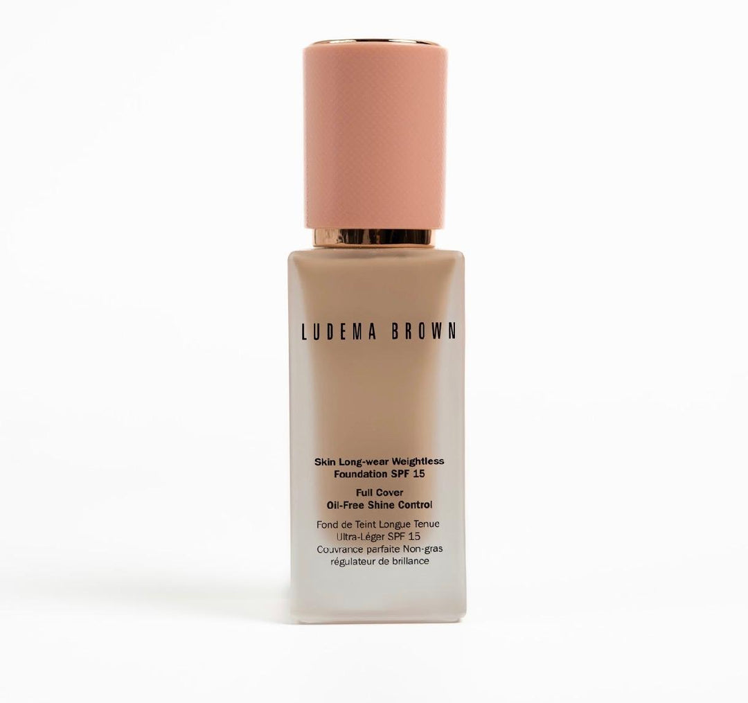 LUDEMA BROWN Foundation Skin Long Wear Weightless Spf 15 Full Cover Oil Free Shine Control - 30ml | لوديما براون كريم اساس خفيف الوزن خالي من الزيوت - 30 مل