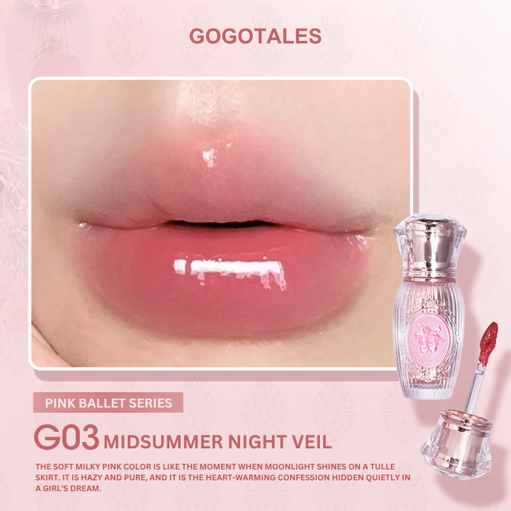 GOGO TALES Sweet Ballet Light Lip Glaze - 2.9g | غوغو تيلز ليب غليز لامع خفيف - 2.9 غ