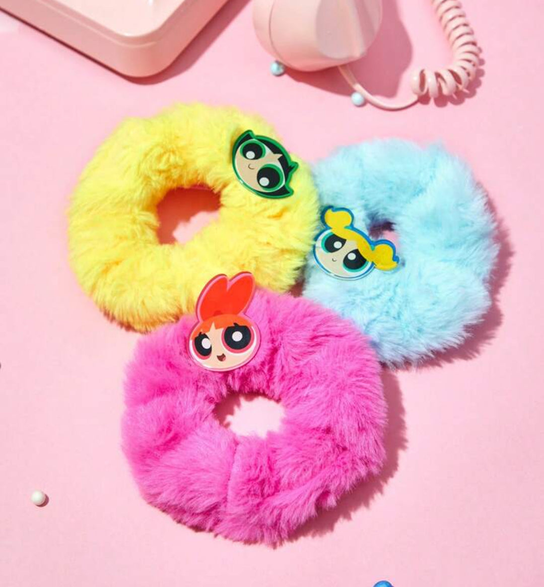 Fur Hair Tie - 3pcs | ربطات شعر بملمس فرو - 3 قطع
