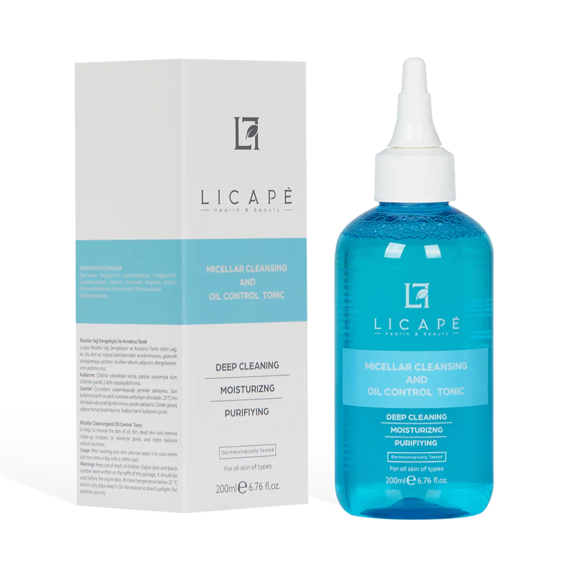 Licape Micellar Cleansing And Oil Control Tonic - 200ml | ليكابيه  تونر ميسيلار لتنظيف البشرة والتحكم بالزيوت - 200 مل