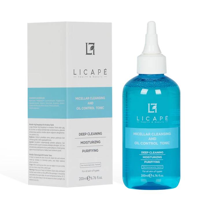 Licape Micellar Cleansing And Oil Control Tonic - 200ml | ليكابيه  تونر ميسيلار لتنظيف البشرة والتحكم بالزيوت - 200 مل