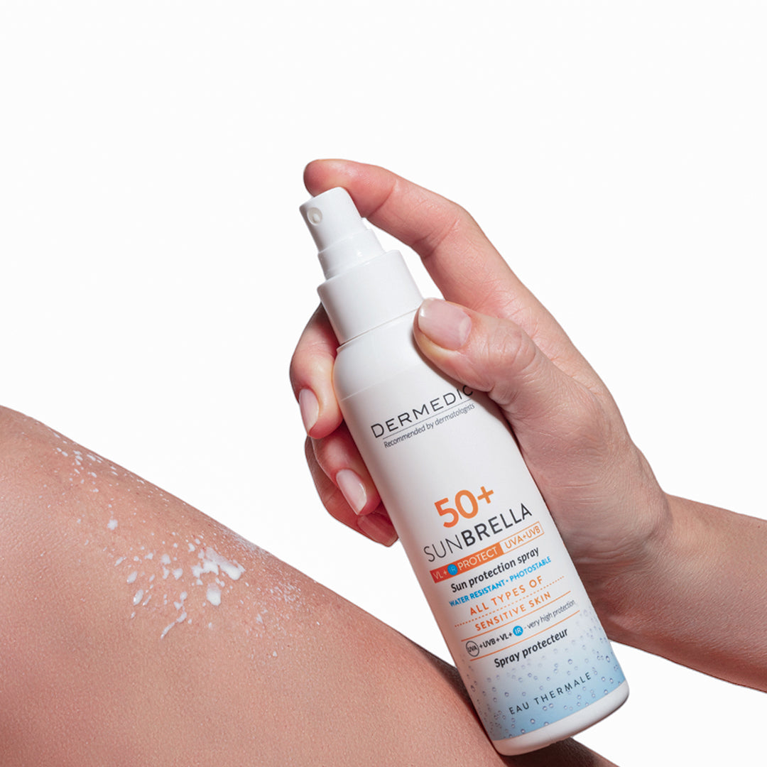 DERMEDIC unBrella sun Protection Spray Spf50 - 150ml | ديرمديك واقي شمسي بخاخ spf50 - 150 مل
