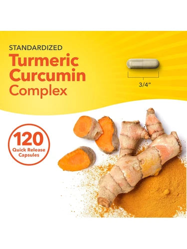 Sundance Turmeric Curcumin Complex 500mg - 120 Quick Release Capsulas - 500mg | ساندانس تركيبة الكركم والكركمين 500 ملغ - 120 كبسولة سريعة التحرر