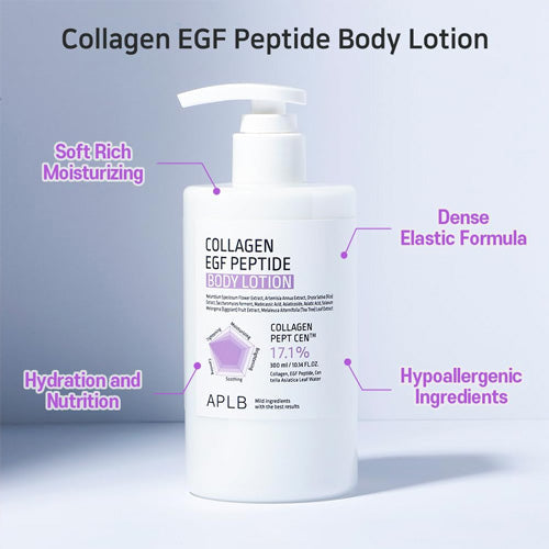 APLB Collagen Egf Peptide Body Lotion - 300ml | أيه بي أل بي لوشن جسم كولاجين بيبتيد - 300مل #4