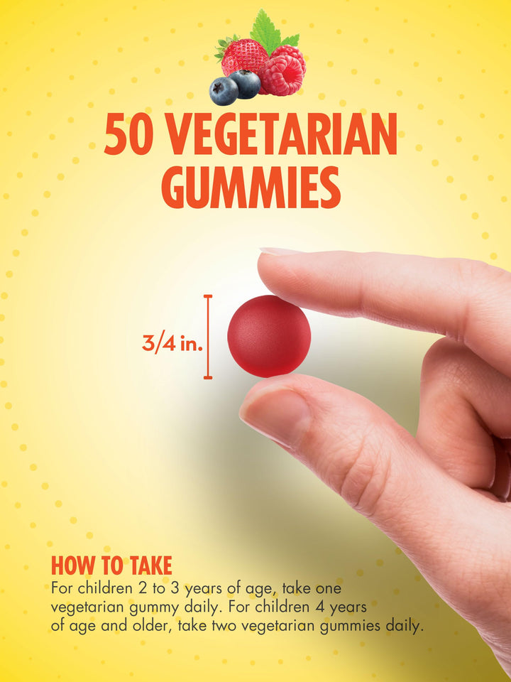Sundance Kids Multivitamin Gummies Mixed Berry - 50 Vegetarin Gummies - 50 قطعة | ساندانس فيتامينات جوميز للأطفال بنكهة التوت المتنوعة - 50 قطعة #5
