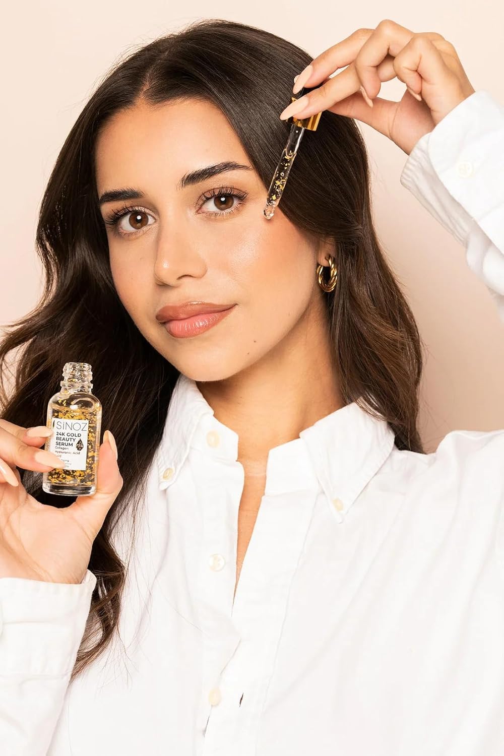 Sinoz 24K Gold Beauty Serum with Hyaluronic Acid & Collagen - 30ml | سينوز سيروم الذهب المرطب للبشرة  -30 مل