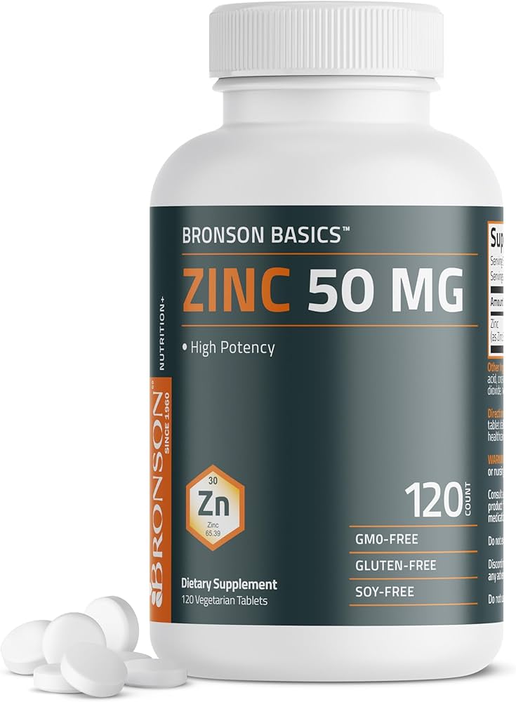 BRONSON Zinc 50 mg - 120 Vegetarian Capsules - 120 قرص | برونسون زنك 50 ملغ - 120 قرص #1