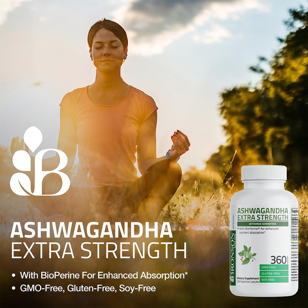 Bronson Ashwagandha Extra Strength - 120 Capsules | برونسون أشواغاندا إكسترا ستراينث - 120 كبسولة #4