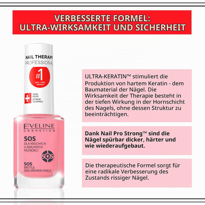 EVELINE Moisturizing vitamin to treat broken and brittle nails - 12ml | ايفلين بلسم لتقوية الأظافر - 122 مل