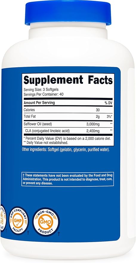 Nutricost CLA Conjugated Linoleic Acid 2,400mg - 120 Softgels | نيوتريكست CLA  2400 ملغ - 120 كبسولة