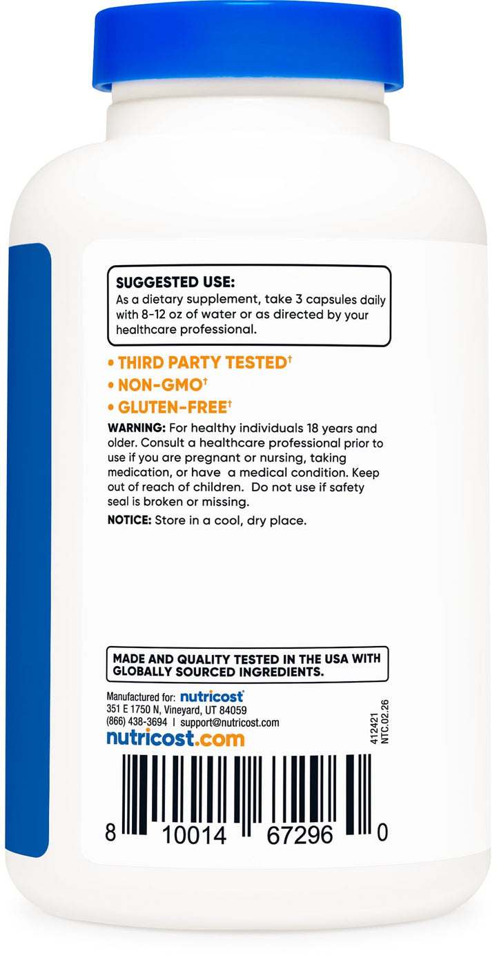 Nutricost Magnesium Malate 2,100 Mg - 180 Capsules | نوتريكوست مغنيسيوم ماليات 2100 ملغ - 180 كبسولة #4