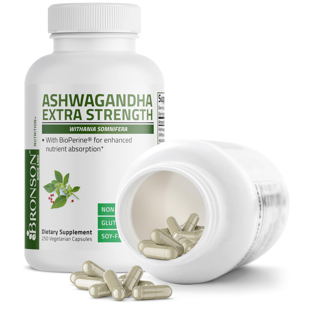 Bronson Ashwagandha Extra Strength - 120 Capsules | برونسون أشواغاندا إكسترا ستراينث - 120 كبسولة #2