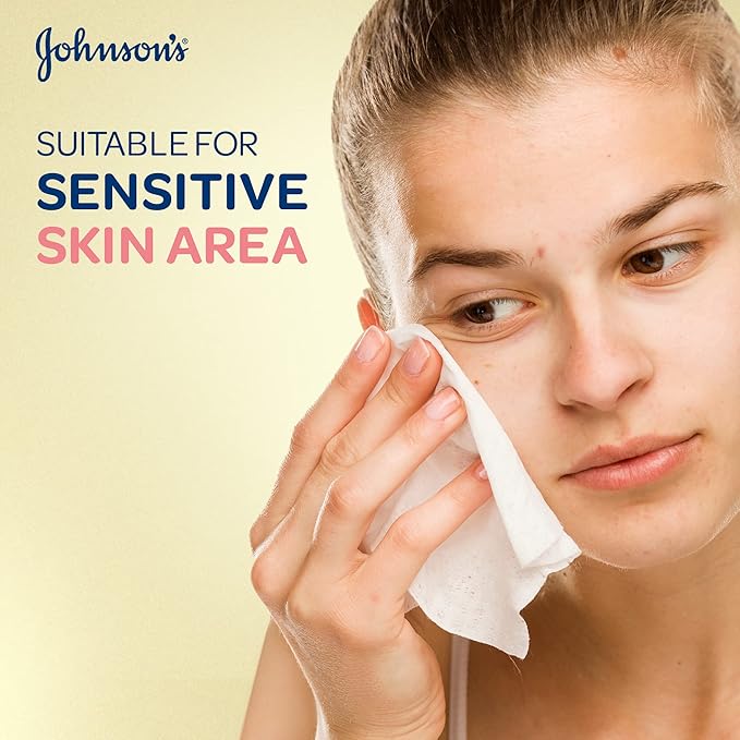 Johnson's Micellar Makeup Removing Wipes for Sensitive Skin - 25 Wipes | مناديل جونسون ميسيلار لإزالة المكياج للبشرة الحساسة – 25 منديل