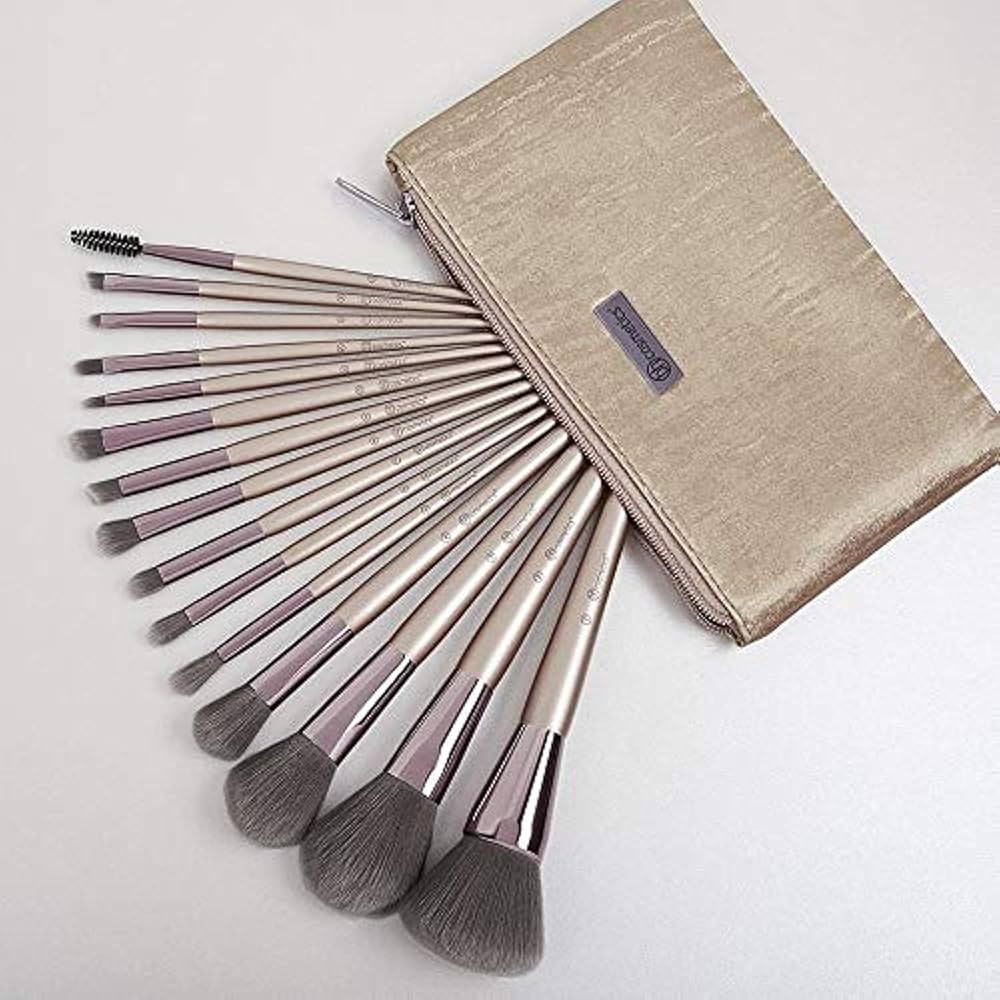 bh cosmetics Lavish Elegance 15 Piece Brush Set With Cosmetic Bag | بي اتش كوزمتيكس مجموعة فرش 15 قطعة مع حقيبة تجميل #4