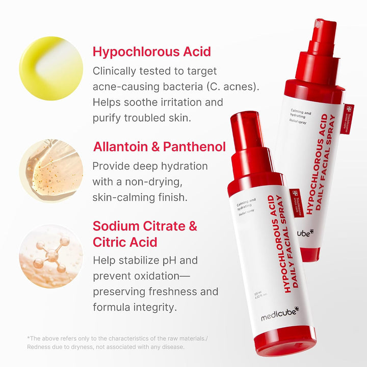 Medicube Hypochlorous Acid Daily Facial Spray - 125ml | ميدي كيوب بخاخ الوجه اليومي– 125 مل