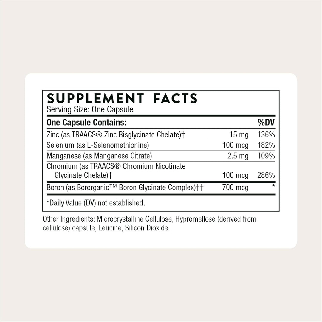 Thorne Trace Minerals - 90 Capsules | ثورن معادن نادرة - 90 كبسولة