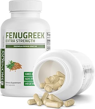 BRONSON Fenugreek Extra Strength - 150 Capsules | برونسون فينوجريك إكسترا ستراينث 620 ملغ - 150 كبسولة #3