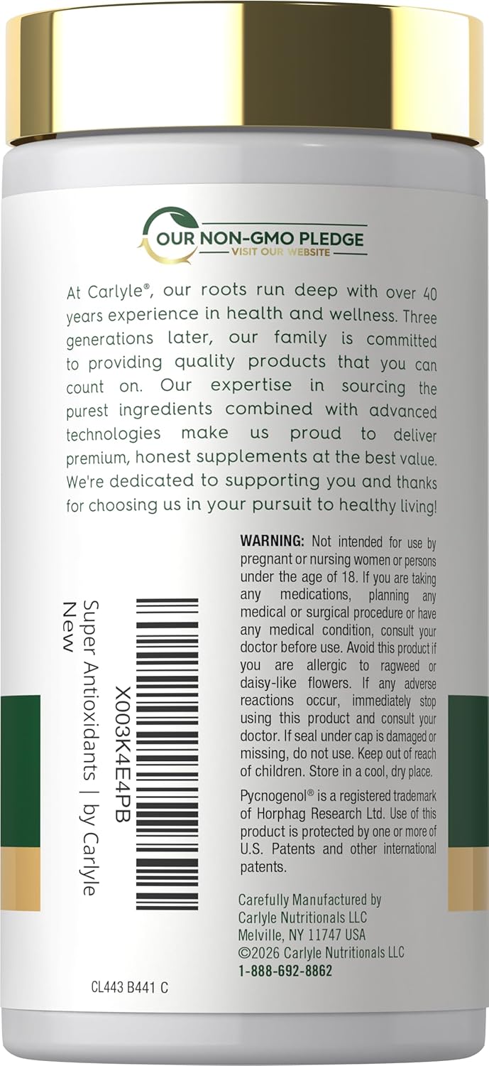 CARLYLE Super Antioxidant Essentials - 100 Coated Caplets | كارلايل سوبر مضادات الأكسدة الأساسية - 100 Caplets