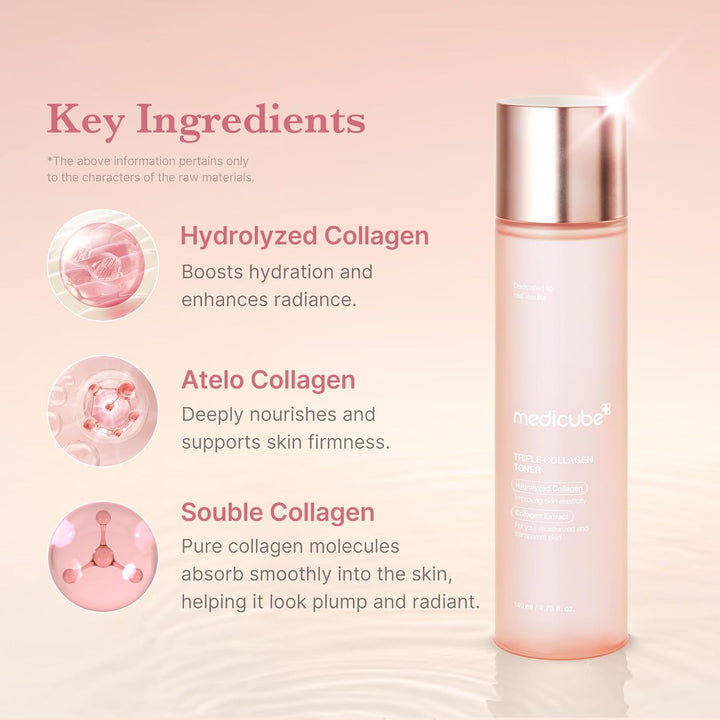 Medicube Triple Collagen Toner - 140ml | ميدي كيوب تونر كولاجين ثلاثي - 140مل