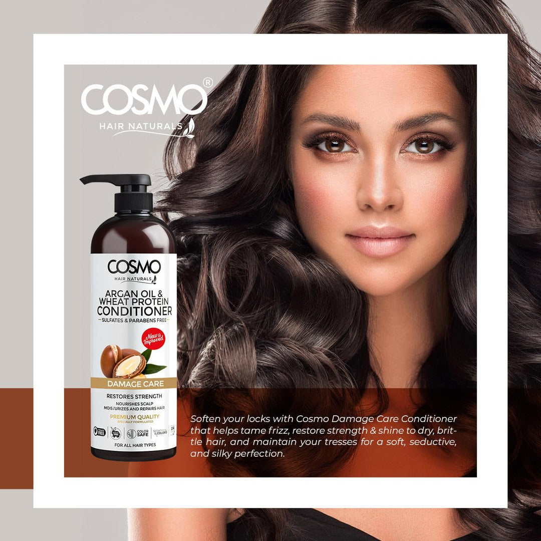 Cosmo Argan Oil & Wheat Protein Conditioner - 1000ml | بلسم كوزمو بزيت الأركان وبروتين القمح - 1000 مل