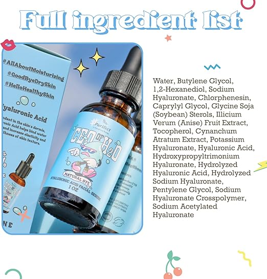 Purifect CEO of H2O Hyaluronic Acid Facial Serum - 30ml | بيورفيكت سيروم وجه بالهيالورونيك اسيد - 30مل