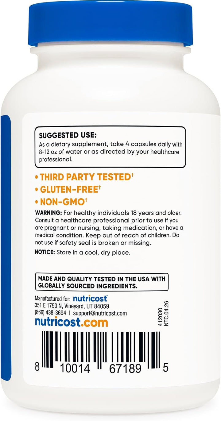 Nutricost Magnesium Citrate 420mg - 120 Capsules |نيوتريكوسـت سيترات المغنيسيوم 420 ملغ - 120 كبسولة