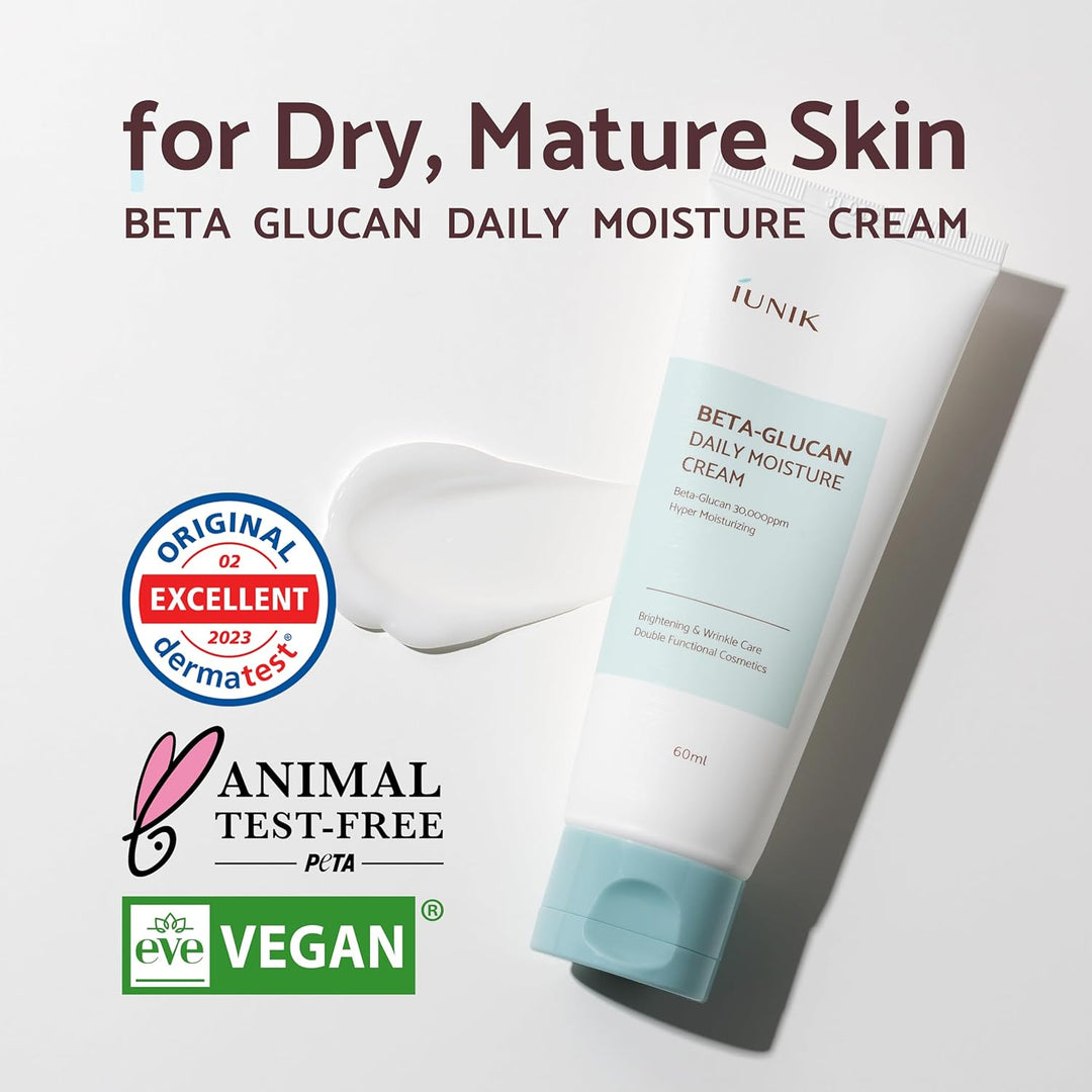 Iunik Beta glucan Daily Moisture Cream - 60ml | يونيك كريم ترطيب يومي بيتا غلوكان - 60مل #1