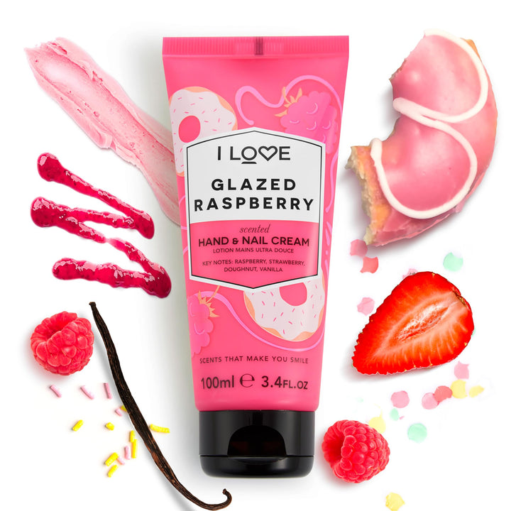 I Love - Glazed Raspberry Hand & Nail Cream - 100ml | آي لوف كريم يد وأظافر برائحة التوت الزجاجي - 100مل #4