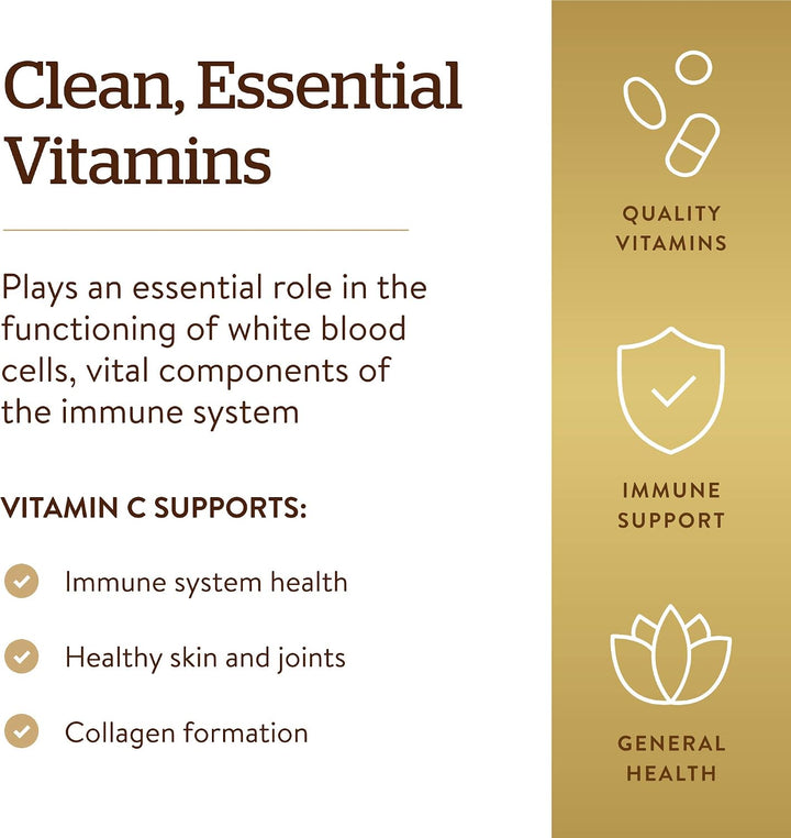 Solgar Vitamin C 1000 mg - 100 Vegetable Capsules| سولغار فيتامين سي بتركيز 1000 ملغ - 100 كبسولة نباتية