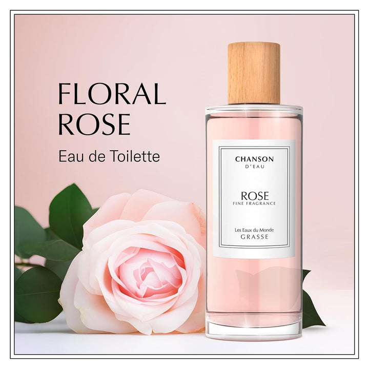 CHANSON Rose Grasse Eau De Toilette - 100ml | شانسون عطر زهري ناعم للنساء - 100 مل