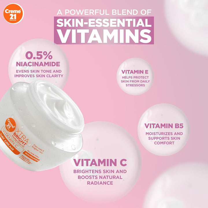 Creme21 Germany Xtra Bright Vitamin C Day Cream - 50ml | كريم 21 كريم الوجه النهاري فيتامين سي - 50مل