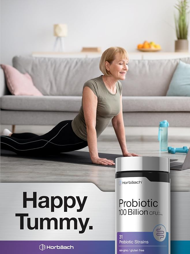 Horbäach Probiotic 100 Billion - 60 Capsules | هورباخ بروبيوتيك 100 بليون - 60 كبسولة
