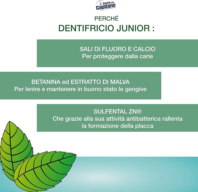 CAPITANO Baby Soft Mint Toothpaste For Children From 6 Years - 75ml |كابيتانو معجون أسنان للأطفال من عمر 6 سنين - 75 مل