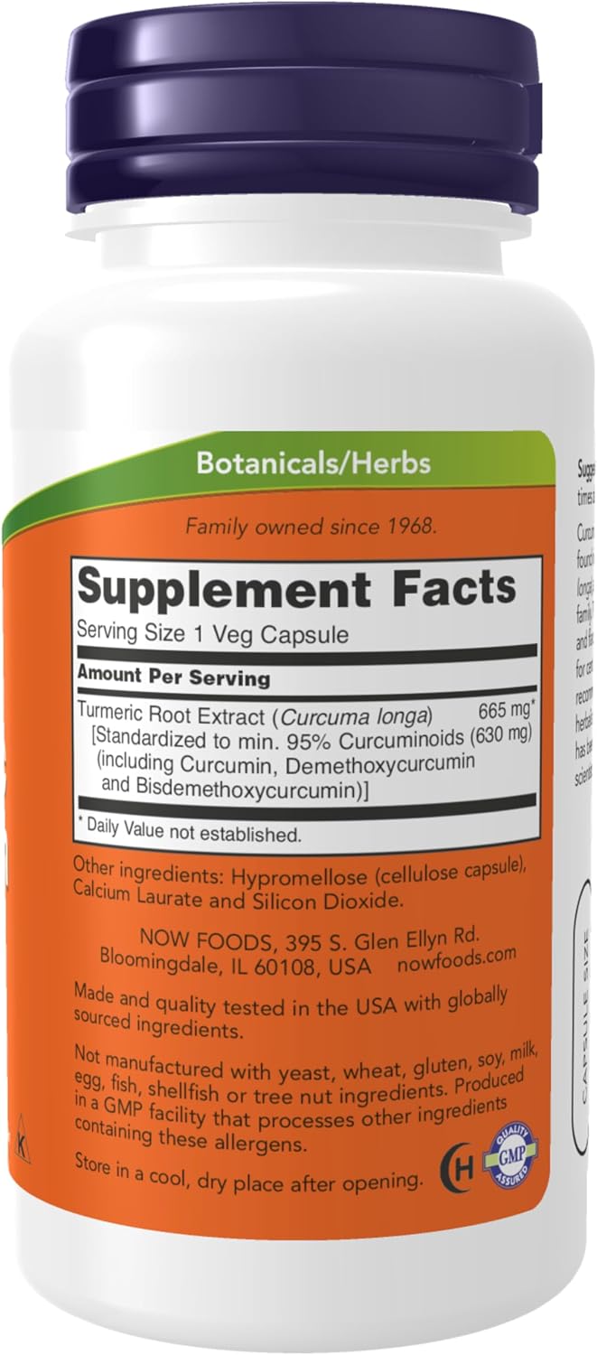 now Turmeric Curcumin - 60 Veg Capsules| ناو كركم مع كركمين - 60 كبسولة نباتية