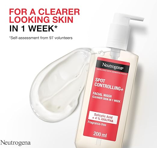 Neutrogena Soft Controlling Face Wash - 200ml | نيتروجينا غسول للوجه للبشرة المعرضة للحبوب - 200 مل