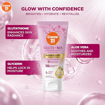 Creme21 Germany Gluta Nia Luxe Serum Lotion Radiance Glow - 200ml | كريم 21 لوشن سيروم فاخر لإشراقة البشرة - 200مل