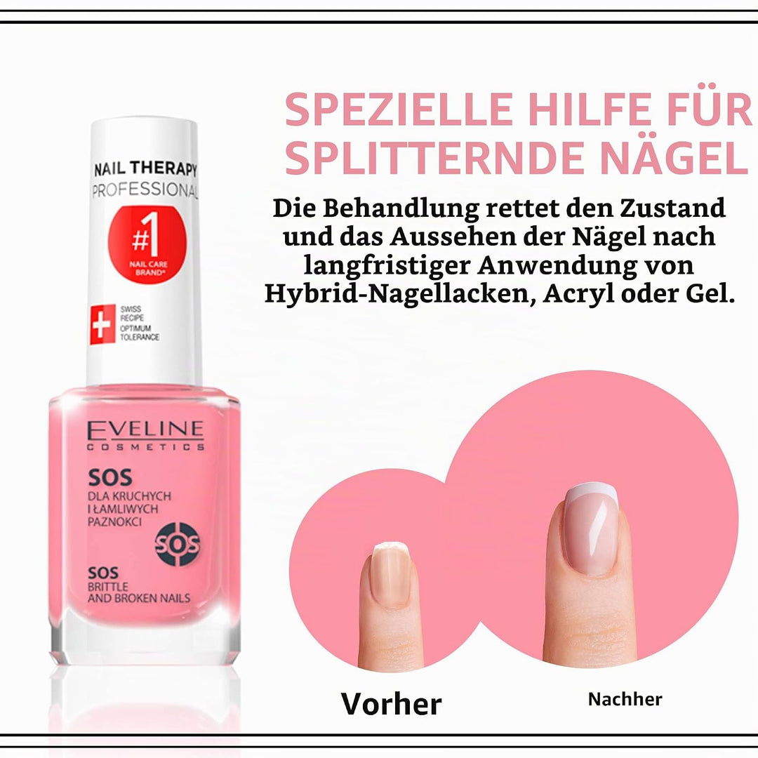 EVELINE Moisturizing vitamin to treat broken and brittle nails - 12ml | ايفلين بلسم لتقوية الأظافر - 122 مل