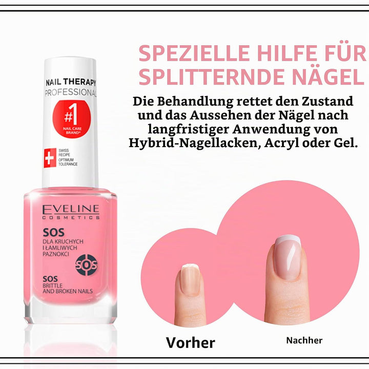 EVELINE Moisturizing vitamin to treat broken and brittle nails - 12ml | ايفلين بلسم لتقوية الأظافر - 122 مل