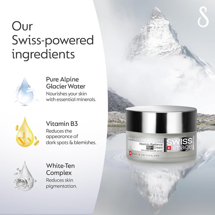 Swiss Image Absolute Radiance Whitening Night Cream - 50ml | سويس إميج كريم ليلي لتفتيح البشرة  - 50 مل