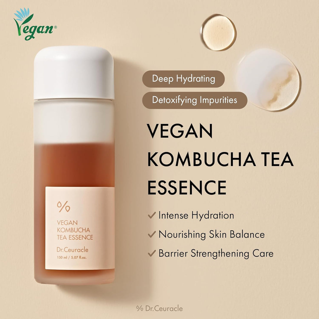 Dr.Ceuracle Vegan Kombucha Tea Essence - 150ml | دكتور سيراكل ايسنس خلاصة شاي الكمبوتشا النباتية - 150مل