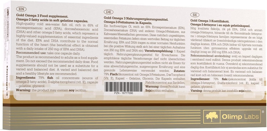 Olimp Gold Omega 3 1000 Mg Fish Oil - 60 Capsules | أوليمب جولد أوميغا 3 1000 ملغ - 60 كبسولة