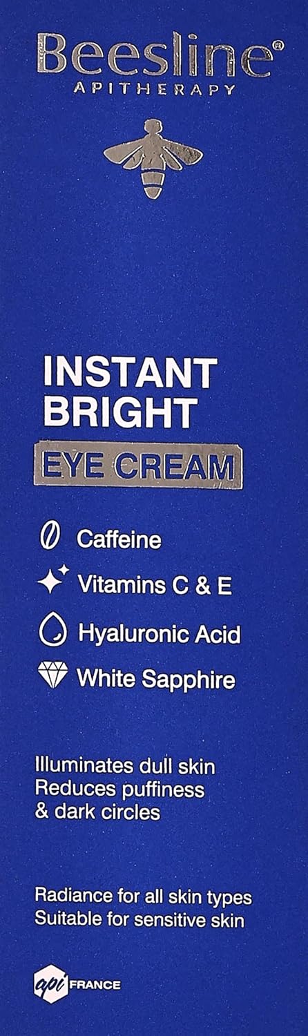Beesline Instant Bright Eye Cream Caffeine  - 15ml | بيزلين كريم الكافئيين لنضارة حول العين - 15 مل