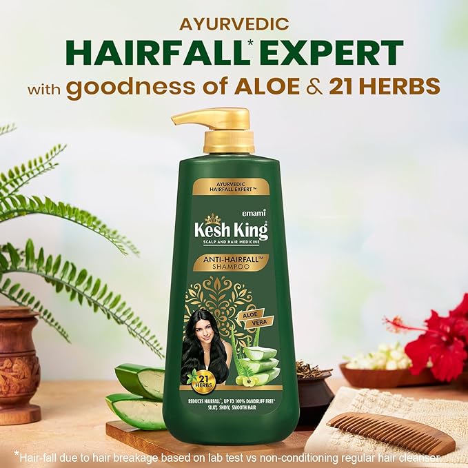 Kesh King Scalp and Hair Medicine Anti-Hairfall Shampoo -600ml | كيش كينغ شامبو ضد تساقط الشعر وعلاج فروة الرأس   - 600 مل